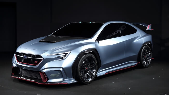 新型WRX STIのコンセプトカーと見られるモデル